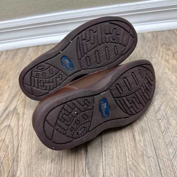 Dr. Comfort Annie Diabetic Brown Leather Contact Strap Sneakers Sz. 6 W - Picture 4 of 5